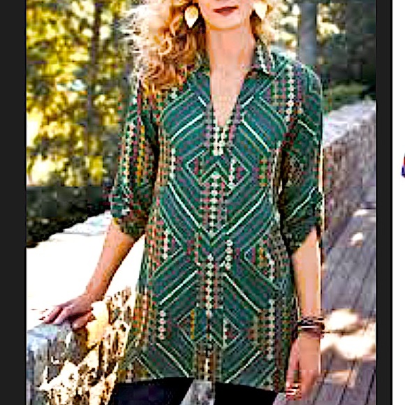Soft Surroundings Tops - Soft Surrounding tunic western shirt size large